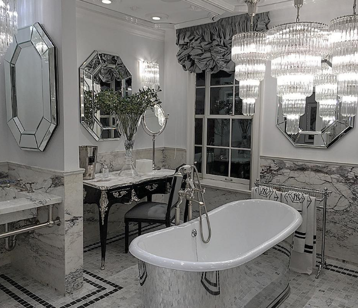 Chandelier Daydream S Clear glass | nickel finish ø 39 x H. 88 cm