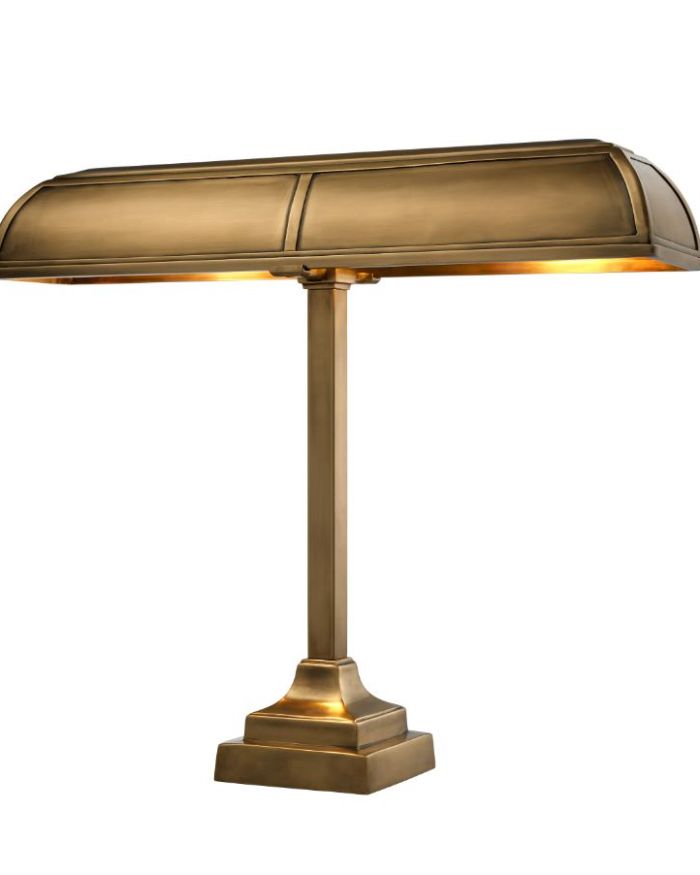 Lamp Banker Trust brass finish