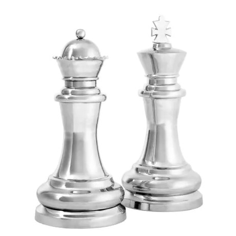 Chess King & Queen aluminium
