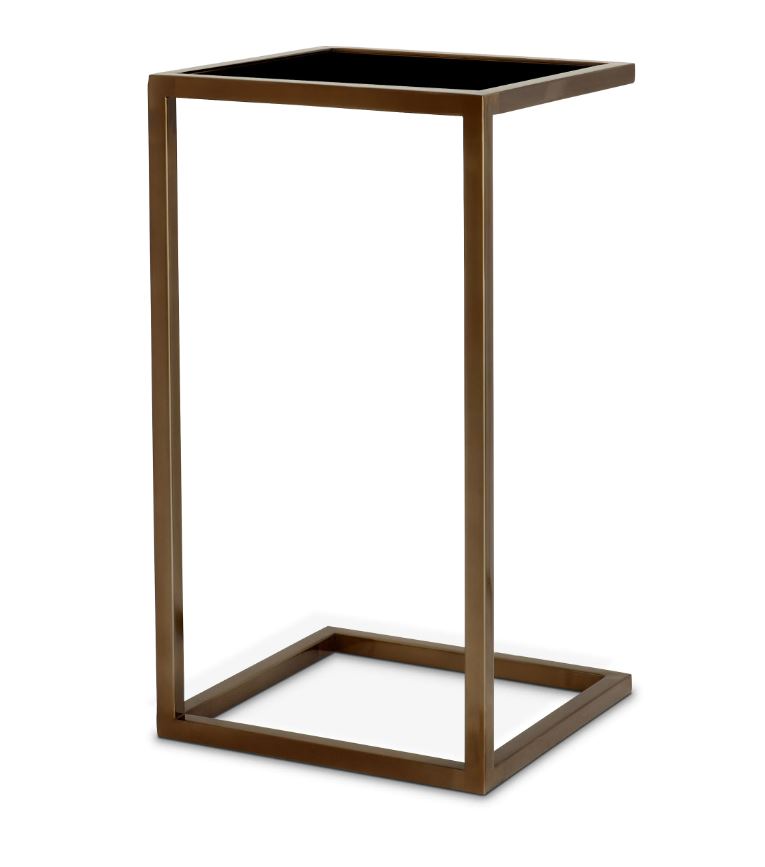 Side Table Galleria antique brass finish