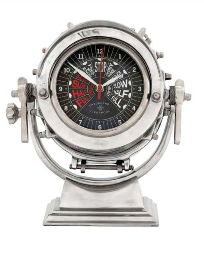 Clock Royal Master aluminium polished