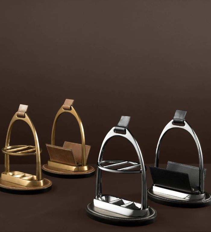 Desk Set Marquise aged brass finish