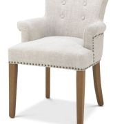 Dining Chair Key Largo with arm off white linen