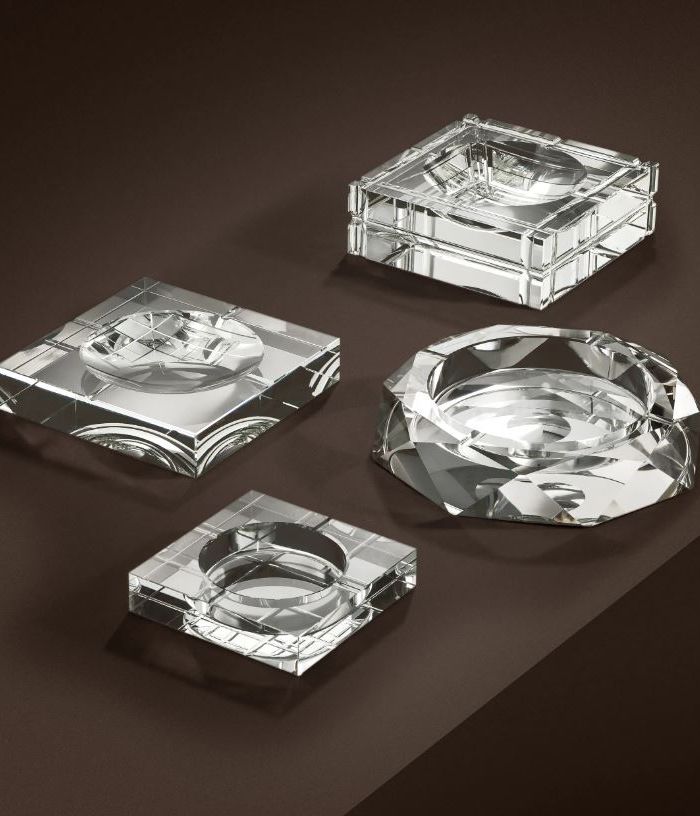 Ashtray Nestor crystal 21x21cm