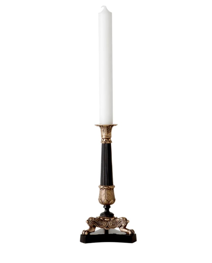 Candle Holder Perignon vintage brass finish