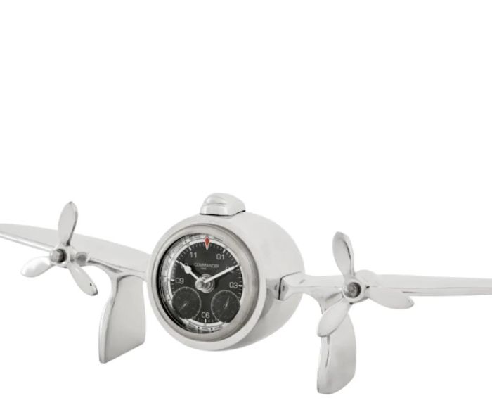 Clock Commander polished aluminium