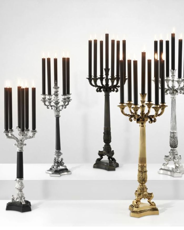 Candle Holder Jefferson gunmetal bronze