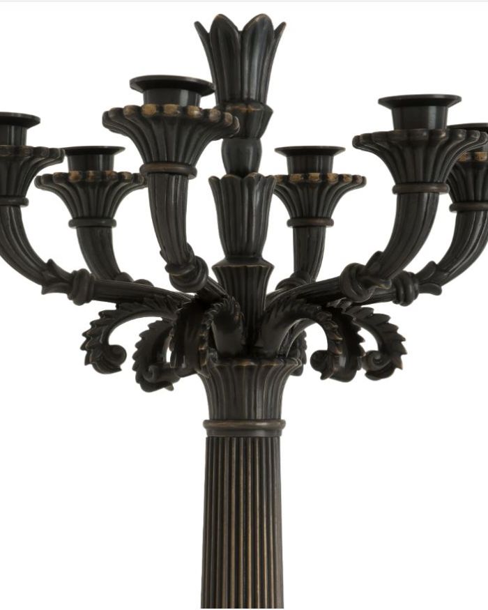 Candle Holder Jefferson gunmetal bronze