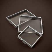 Tray Trouvaille nickel finish 50x50cm