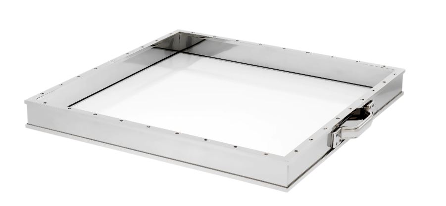 Tray Trouvaille nickel finish 50x50cm