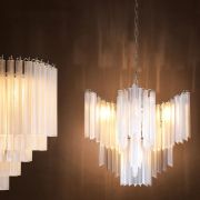 Chandelier Pulsar frosted glass