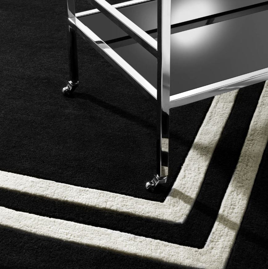 Carpet Celeste black & off white 2x3m