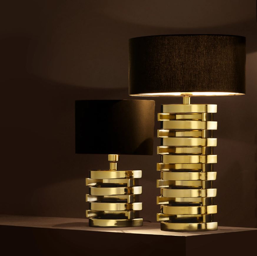 Table Lamp Boxter L gold finish incl shade