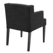 Dining Chair Boca Raton arm panama black