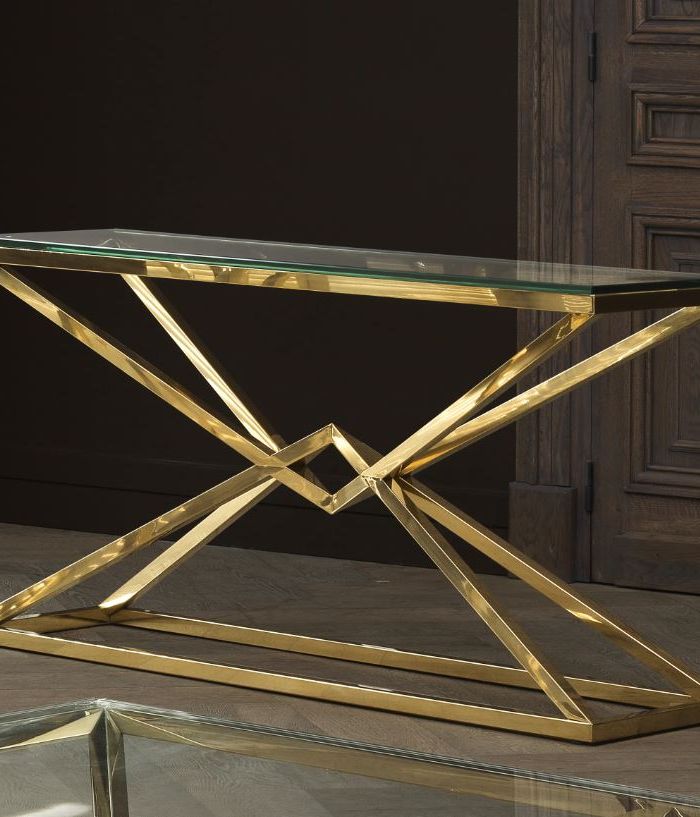 Console Table Connor 150x40xH. 74cm gold finish