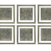 Prints EC232 Geometric Blueprints set of 6