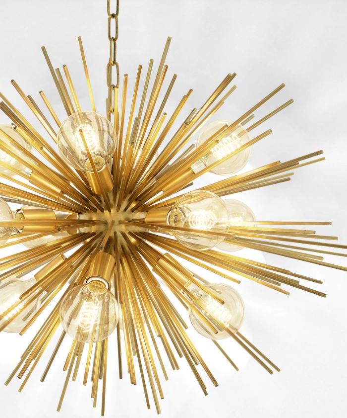 Chandelier Boivin matte brass finish