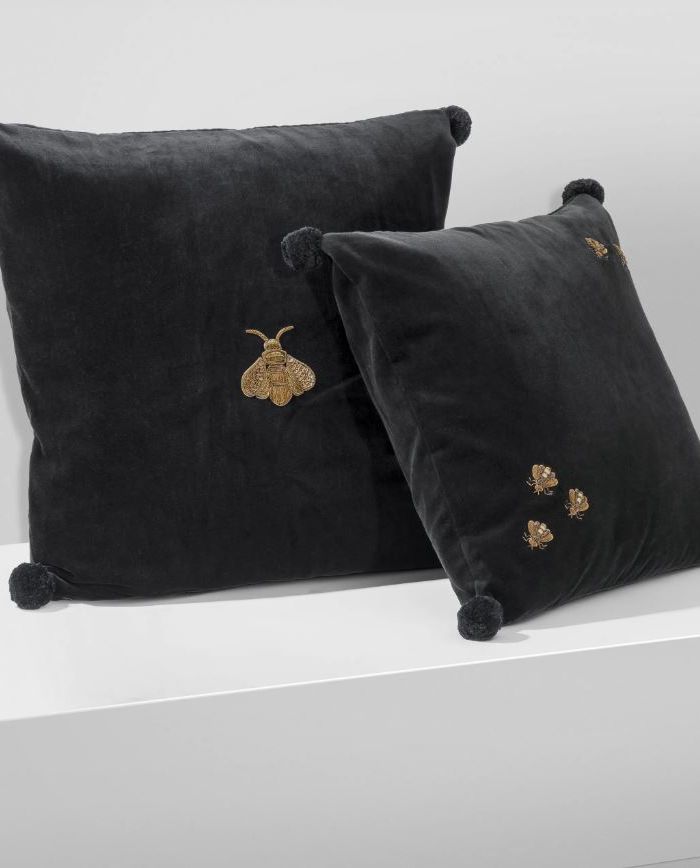 Pillow Lacombe black velvet 60 x 60 cm