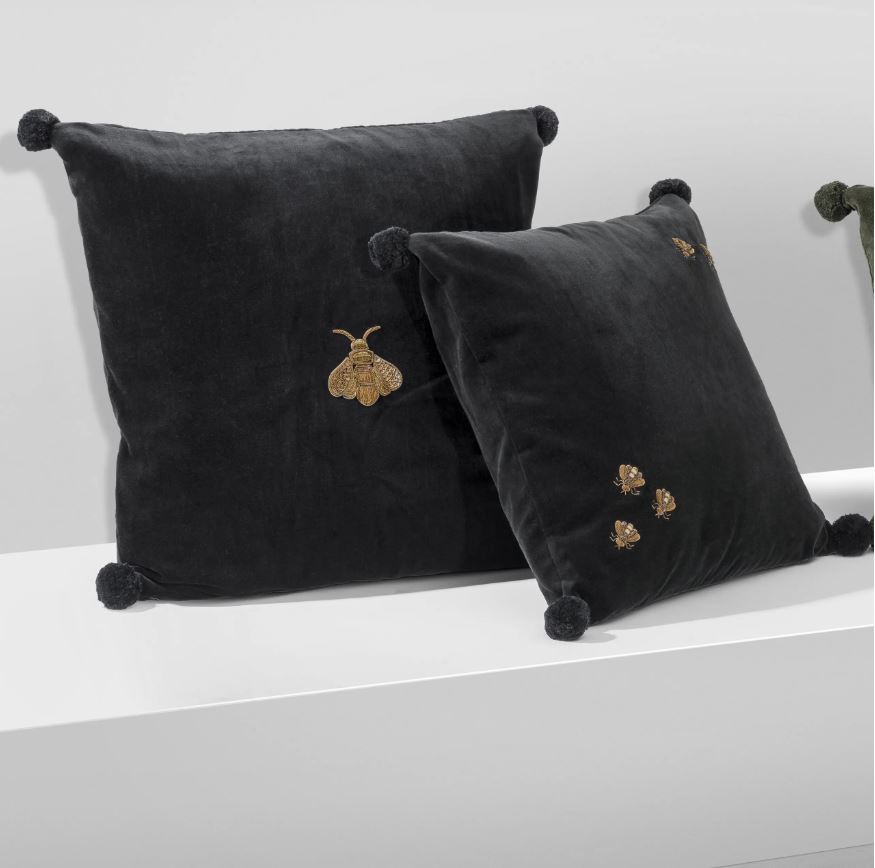 Pillow Lacombe black velvet 60 x 60 cm