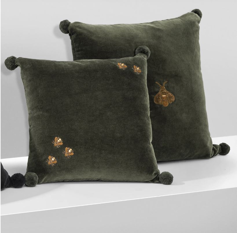 Pillow Salgado green velvet 50 x 50 cm