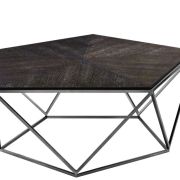 Coffee Table Pentagon charcoal oak veneer