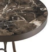 Side Table Veritas bronze finish brown marble