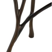 Side Table Veritas bronze finish brown marble