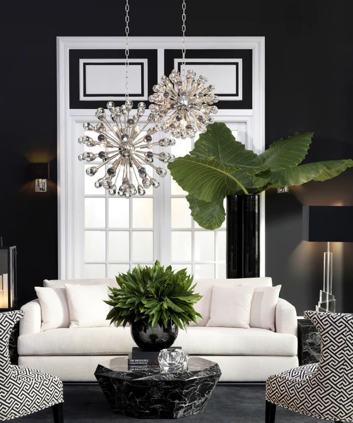 Chandelier Antares ? 50 cm nickel finish