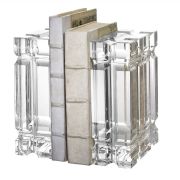 Bookend Linea crystal set of 2