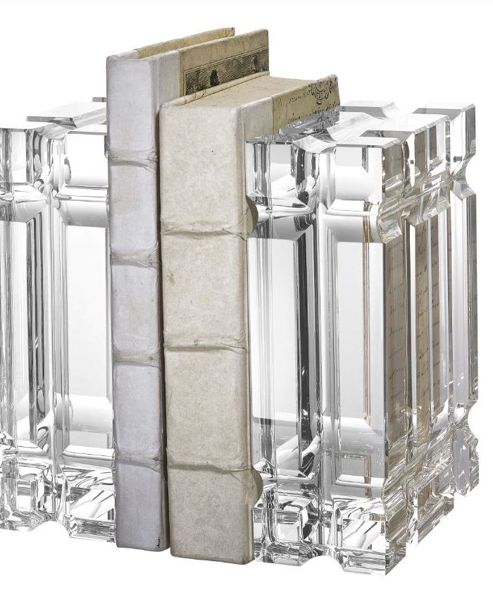 Bookend Linea crystal set of 2