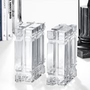 Bookend Linea crystal set of 2