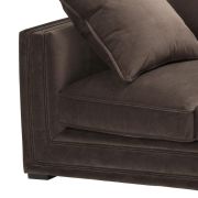 Sofa Baltimore Havana brown | black feet A. 242 | B. 106 | C. 83 | D. 68 | E. 38 | F. 64 cm
