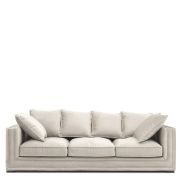 Sofa Baltimore Stone grey | black feet A. 242 | B. 106 | C. 83 | D. 68 | E. 38 | F. 64 cm