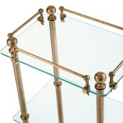 Bathroom Rack Camilla Vintage brass finish | clear glass