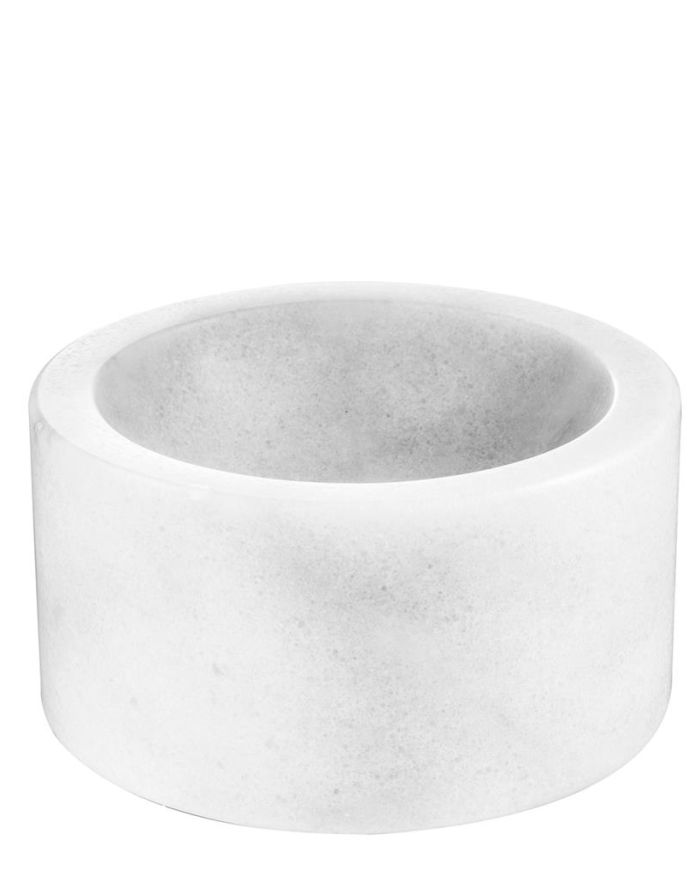 Bowl Harry honed white marble