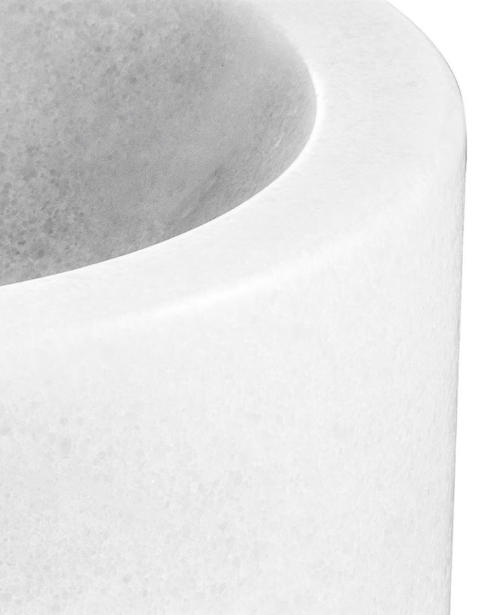 Bowl Harry honed white marble