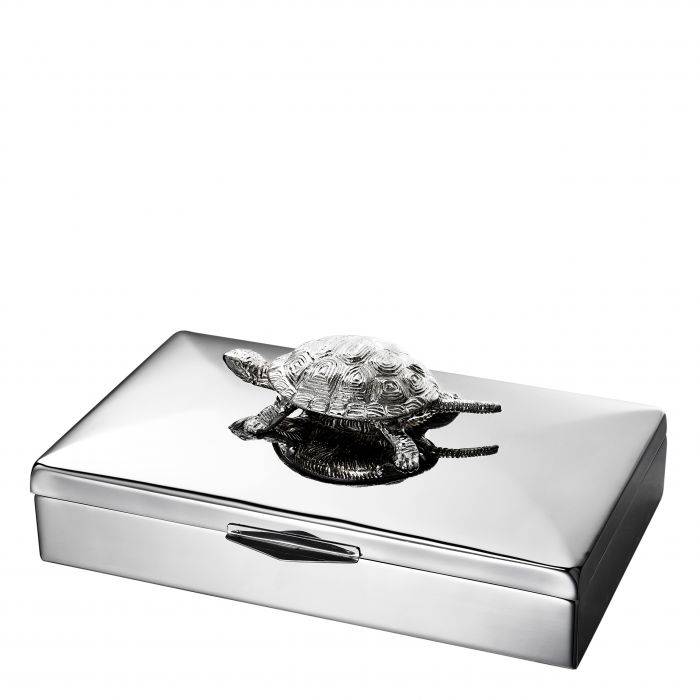 Box Glittering Turtle Polished stainless steel | nickel finish