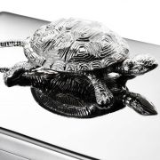 Box Glittering Turtle Polished stainless steel | nickel finish