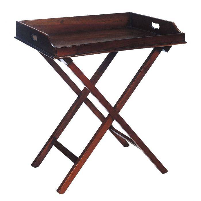Butler Tray Luciano Cherry finish Foldable stand