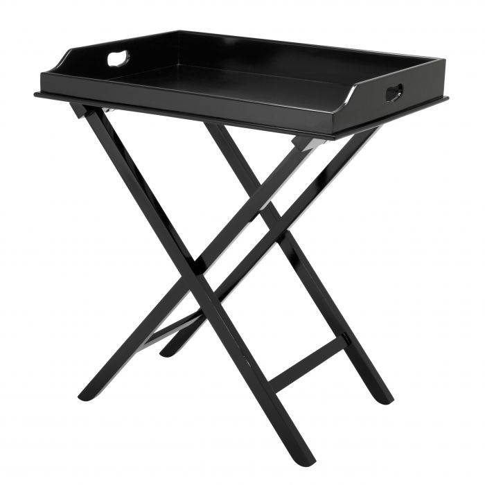 Butler Tray Luciano Piano black finish Foldable stand
