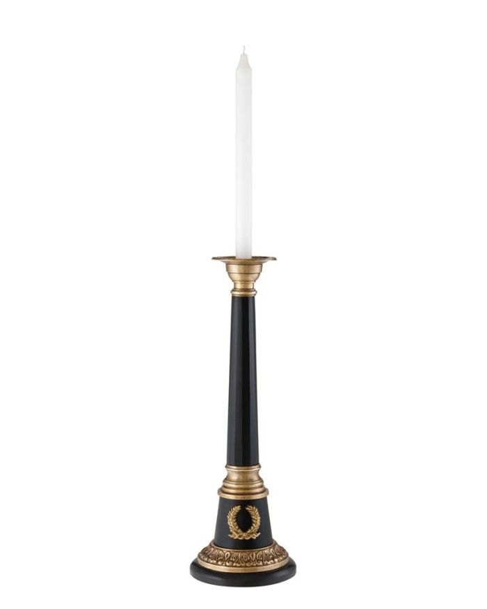 Candle Holder Sophia vintage brass/black finish S