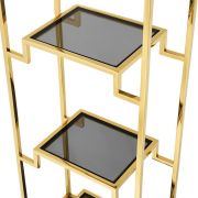 Cabinet Liza Minnelli Small Gold finish | smoke glass 45,5 x 25,5 x H. 221 cm