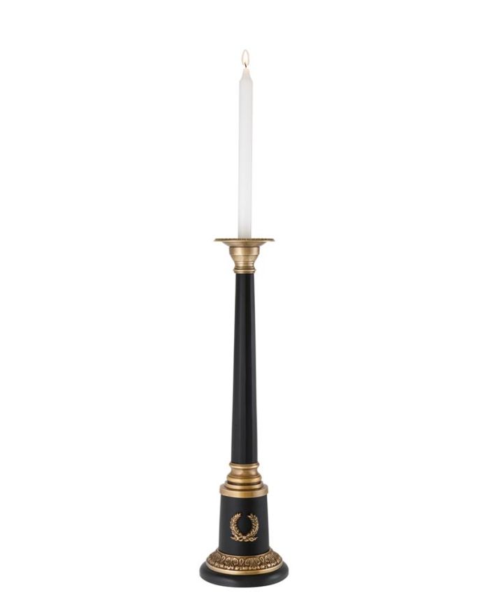 Candle Holder Sophia vintage brass/black finish L
