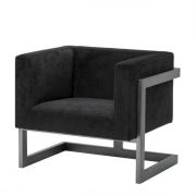 Chair Jimenez Bronze finish | black velvet