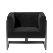 Chair Jimenez Bronze finish | black velvet