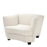 Chair Salinas ecru velvet 118 x 96 x 74