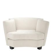 Chair Salinas ecru velvet 118 x 96 x 74