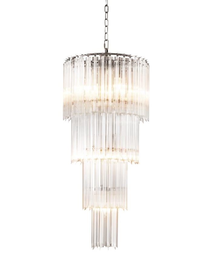 Chandelier Daydream S Clear glass | nickel finish ø 39 x H. 88 cm