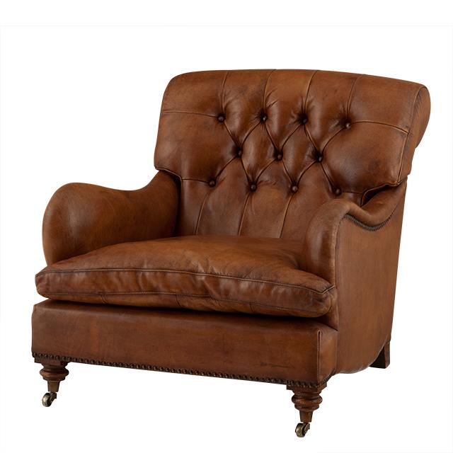 Club Chair Merlin tobacco leather