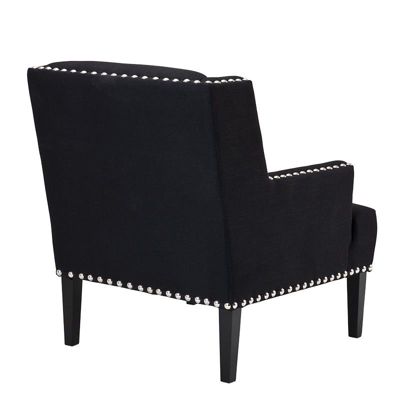 Club Chair Aaron black linen look – U